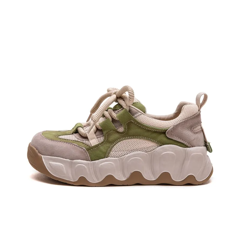 Chibang Height Increasing Lightweight Low Top Chunky Sneakers Women's-10