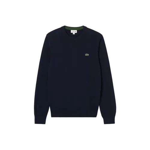 LACOSTE Logo Patch Crewneck Knitted Jumper