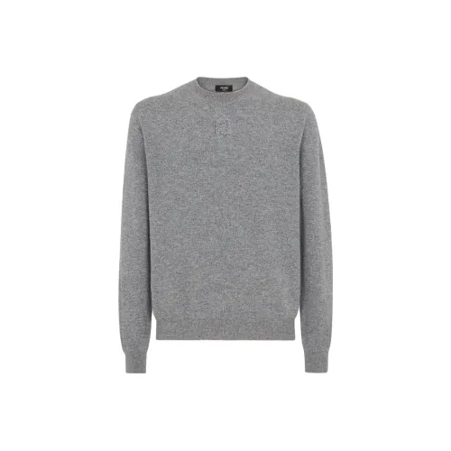 FENDI Long Sleeved Crewneck Knitted Jumper