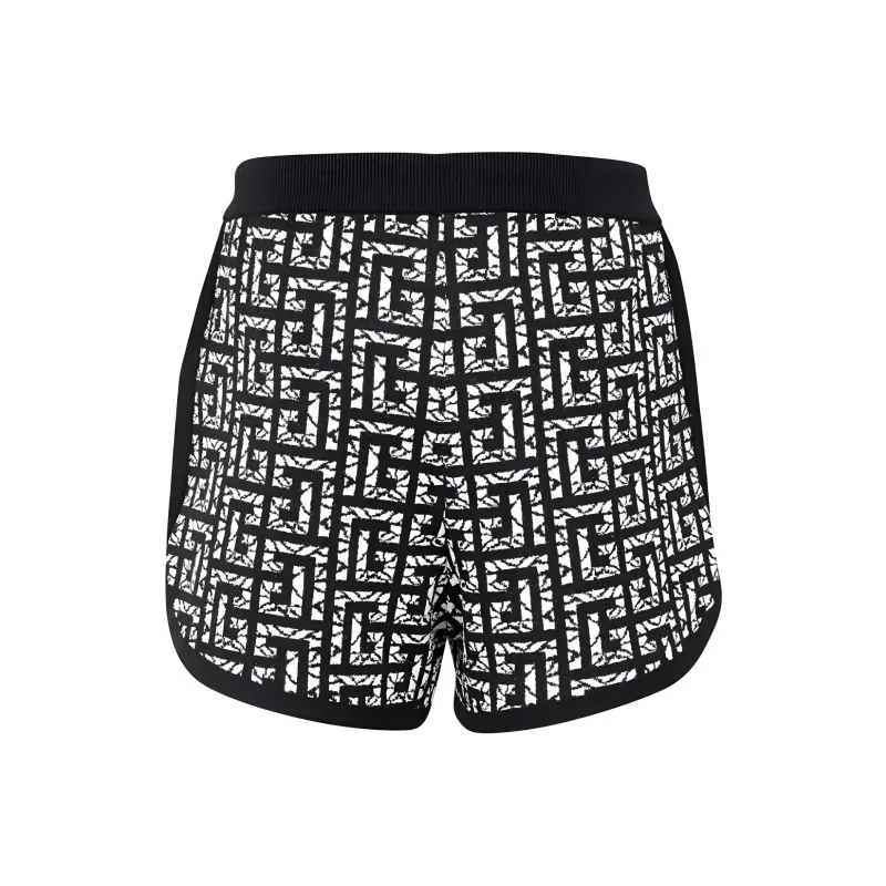 BALMAIN Casual Shorts Men's Black White-1