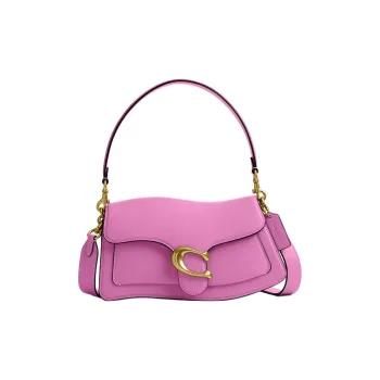 COACH Tabby Glove Tanned Leather One Shoulder Handbag Women's Fuchsia