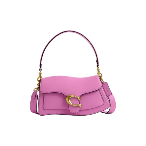 COACH Tabby Glove Tanned Leather One Shoulder Handbag Women's Fuchsia
