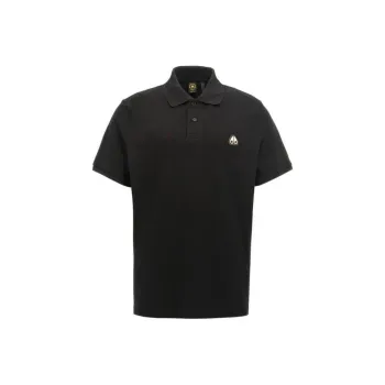 Moose Knuckles Logo Patch Short Sleeved Polo Shirt
