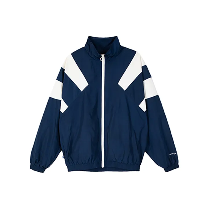 Nengmao Store Loose Fit Jacket Unisex Navy Blue-0