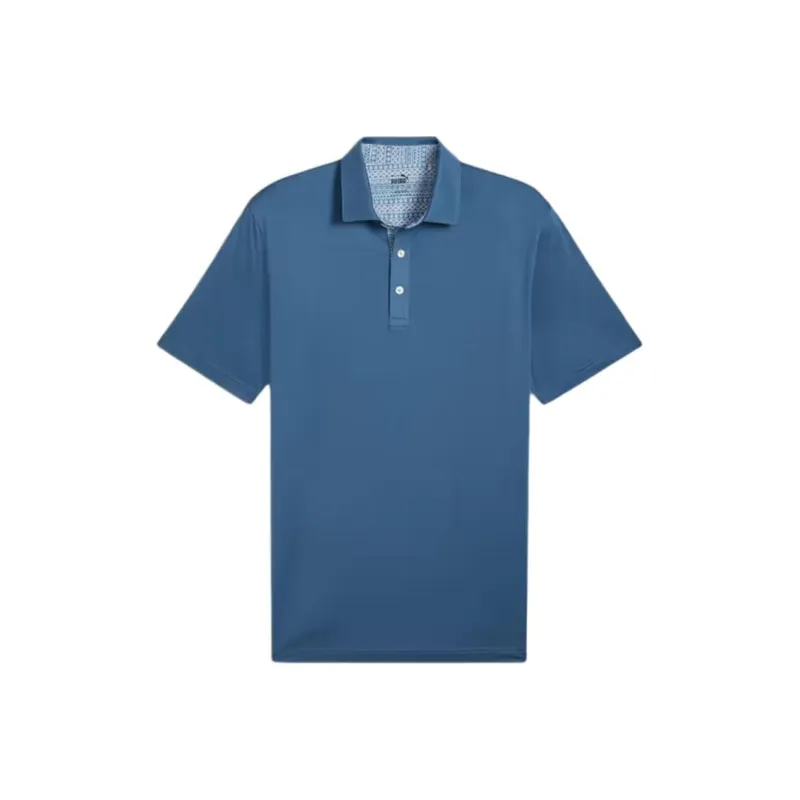 PUMA GolfIsle Polo Shirt Men's Blue Horizon-0