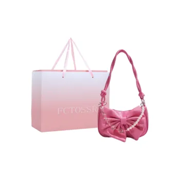 FCTOSSR PU Crossbody Bag, Shoulder Bag, Outing Bag Regular Women's Ecru Black Pink Black