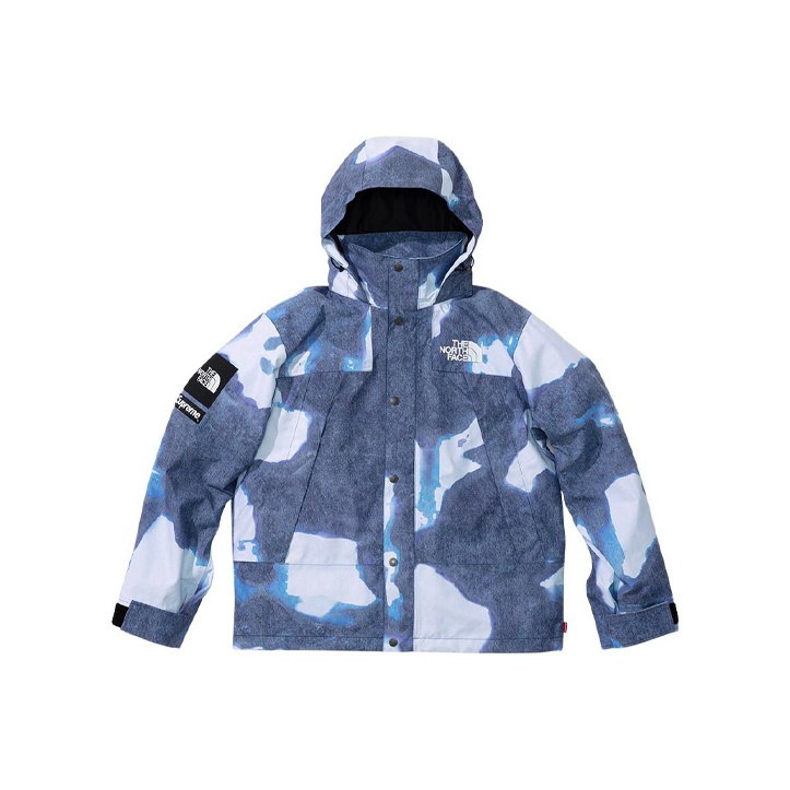 Supreme The North Face Bleached Denim Print Mountain Jacket