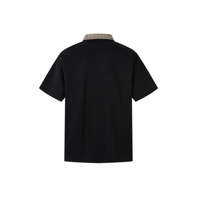 PISYPOX Polo Shirt Unisex Black Houndstooth-1