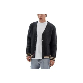 GUESS Knit Cardigan Knitwear Men's Dark Gray