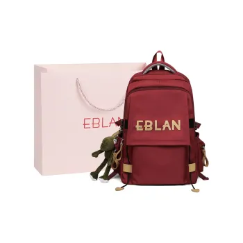 EBLAN Fabric Backpack Regular Unisex Red/Black