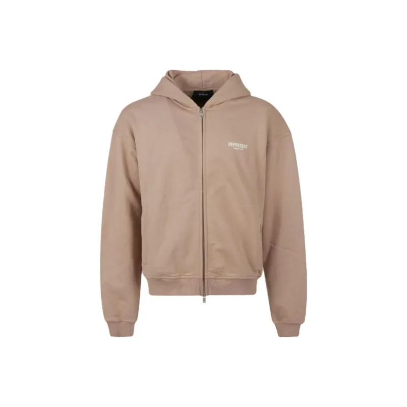 REPRESENT Logo print Zip up Hoodie-0