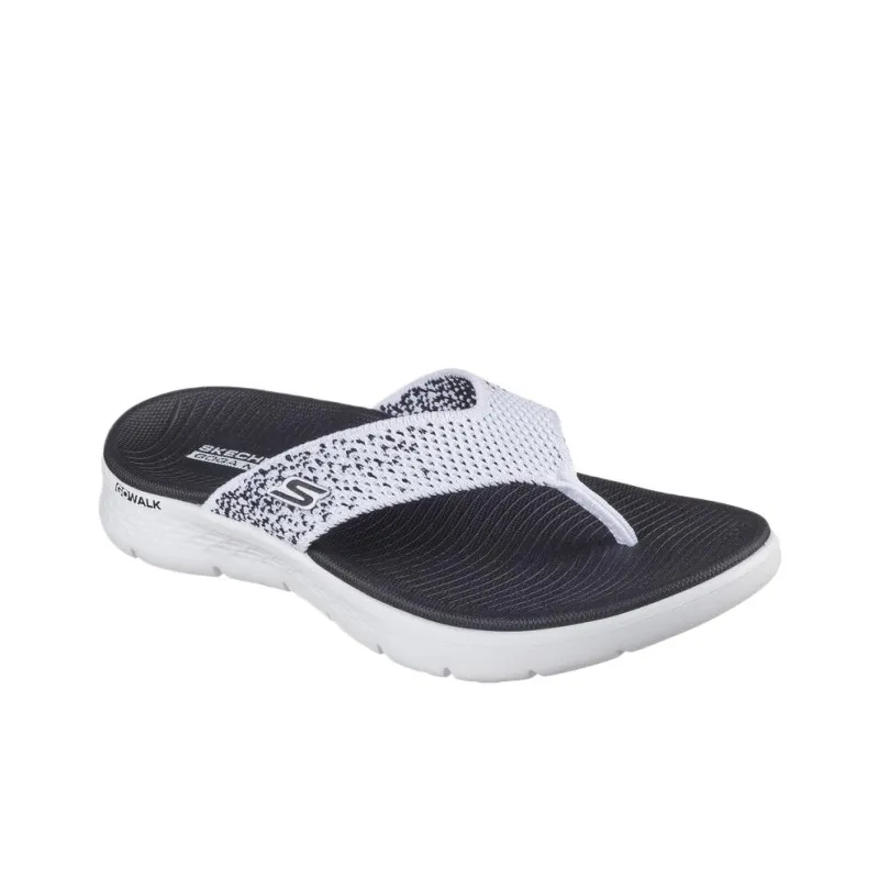 Skechers Go Walk Fle Quiet Flip Flops Women's White-2