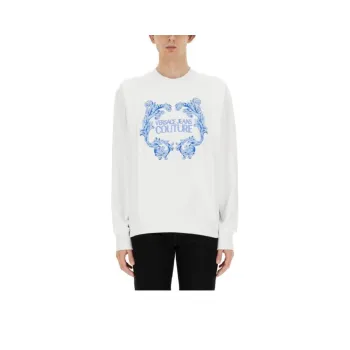 VERSACE Logo print Cotton Sweatshirt