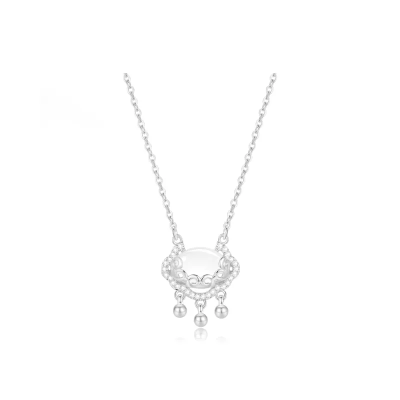 HAPPY BEAN Chalcedony Necklaces Women's-0