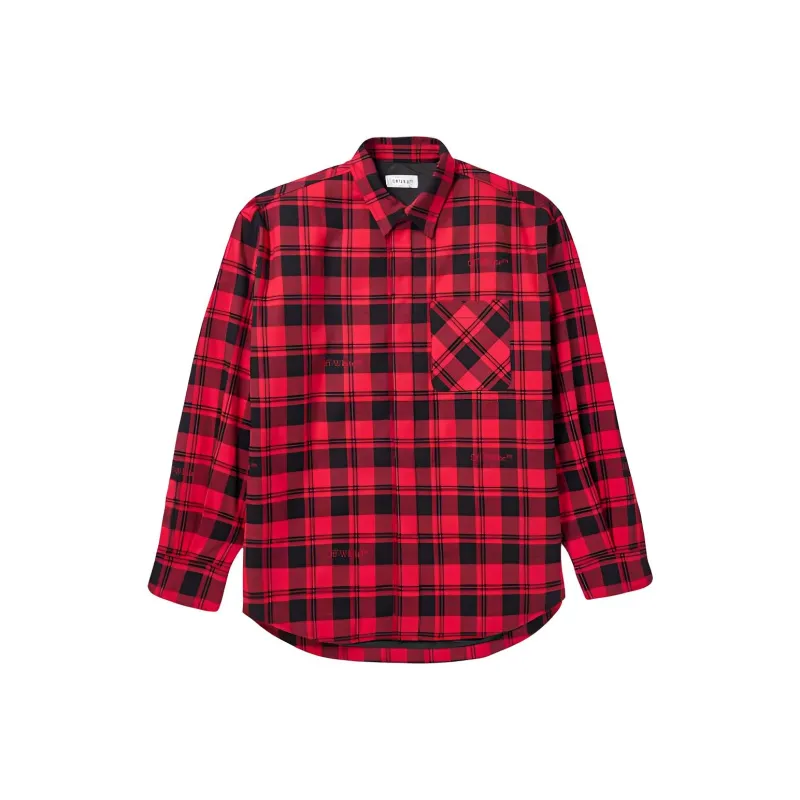 OFF WHITE Shirt Regular Fit Men's Red-0