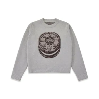 Crying Center Sweaters Unisex Light Gray