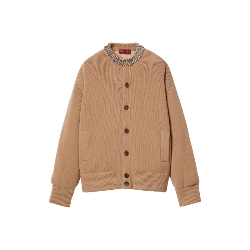 GUCCI Crystal embroidery Cardigan-0