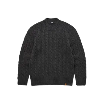 THE NORTH FACE Merino Wool Cable Sweater Sweater Unisex Charcoal Gray