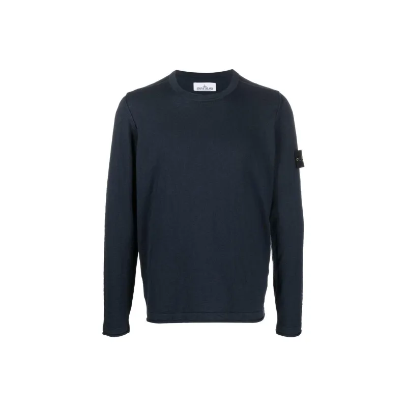 STONE ISLAND Logo Patch Crewneck Jumper-0