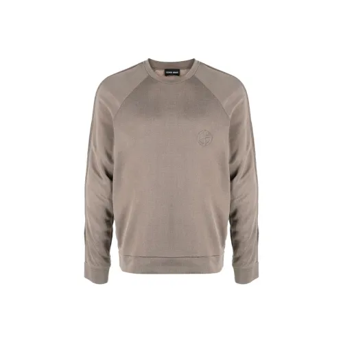GIORGIO ARMANI Logo embroidered Round neck Jumper