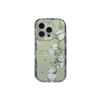 Wei Xin Acrylic Material Hug Bamboo Panda Phone Cases Compatible With IPhone 16/15 Pro Max/Apple 13/14 Pro/Max