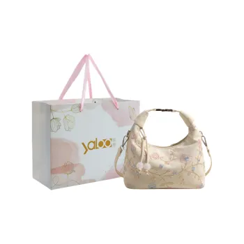 Yalu PU With Lace Crossbody Handbag Unisex Blue & White/Ecru/Blue & Pink/Pink