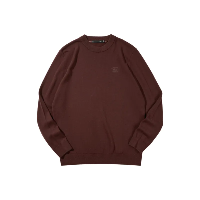 HLA Full Sheep Wool Embroidered Print Comfortable Long Sleeved Knitwear Men's-8