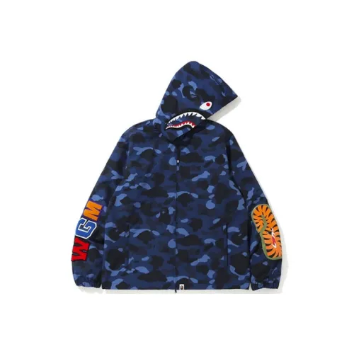 A BATHING APE Color Camo Wgm Shark Hoodie Jacket