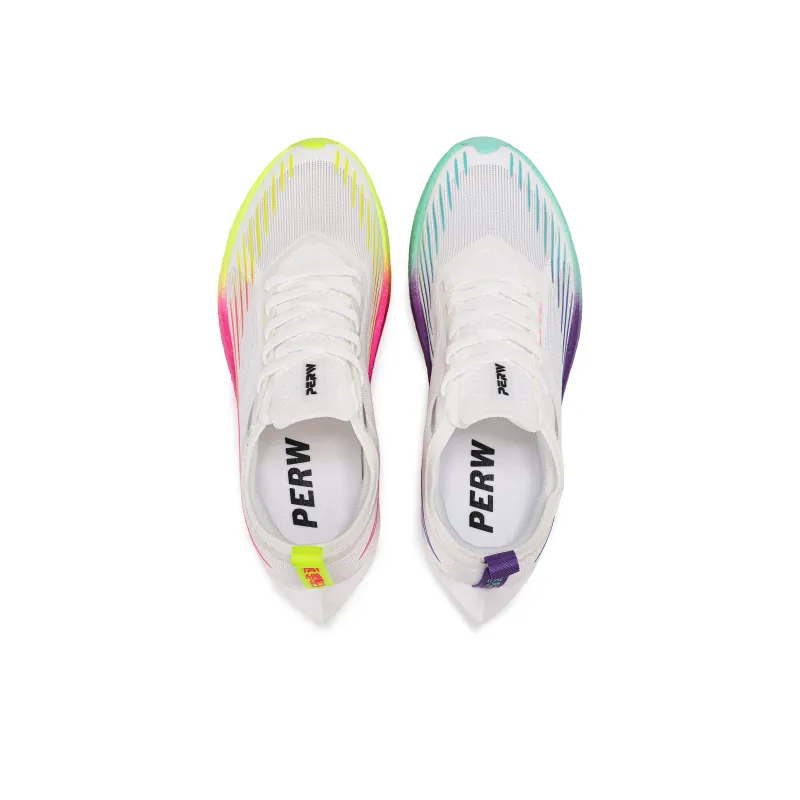 PERW Low Top Genuine Carbon Plate Running Shoes Unisex Mismatched Color Rainbow After The Rain-4