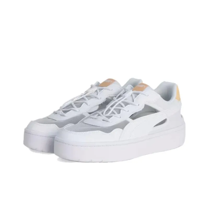 PUMA Court Rally Sky Cushioning, Slip Resistant, And Breathable Low Top Casual Shoes Women's White-2