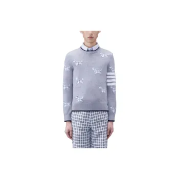 THOM BROWNE 4 Bar Striped Knit Jumper