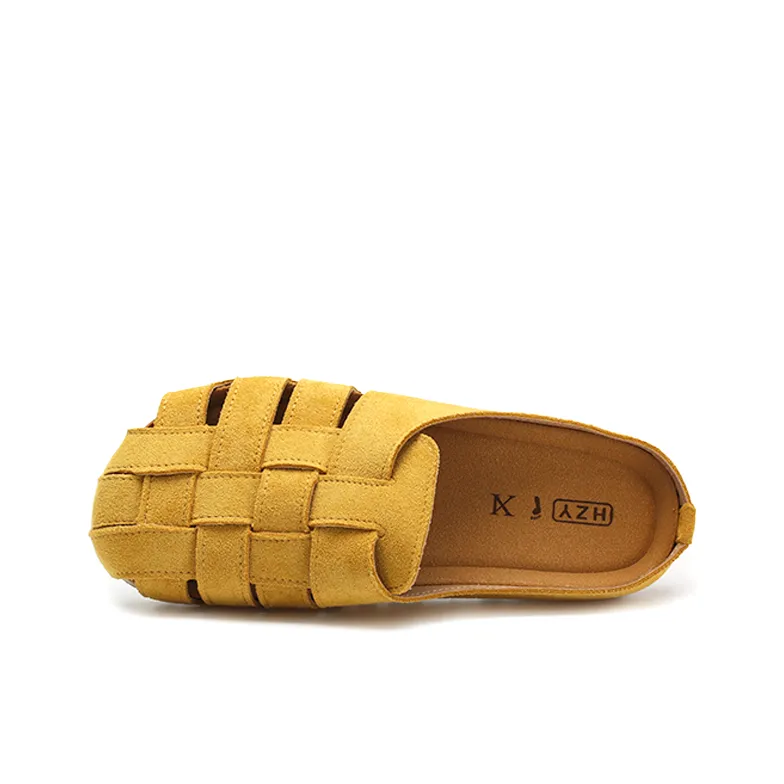 Zun'er Cut Out Woven Quiet Odor Resistant Closed Toe Slippers Women's-8