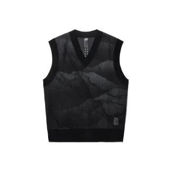 LiNing x CHENGLONG LIANMINGKUAN Knitwear Men's Black Shadow Gray Jacquard