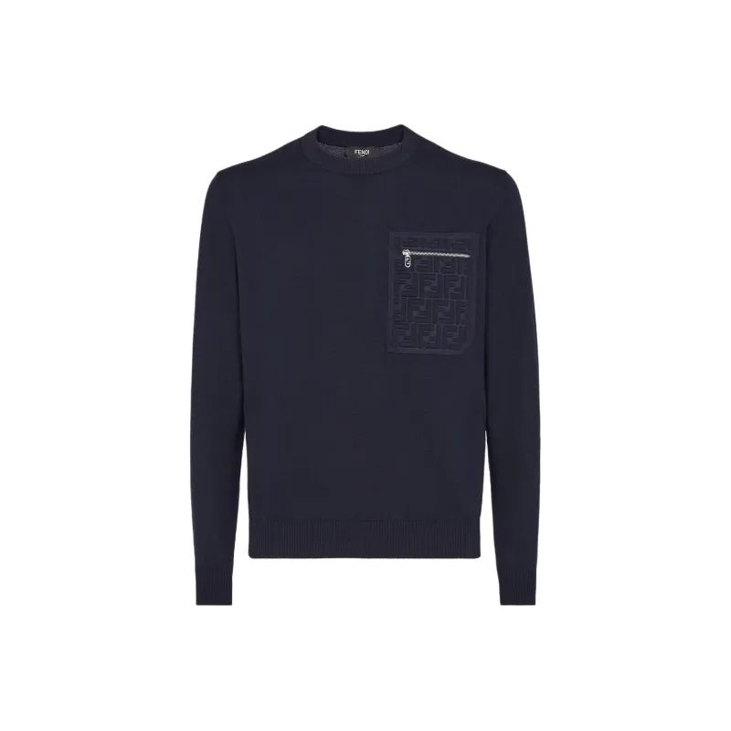 FENDI Logo Detailed Crewneck Sweater-0