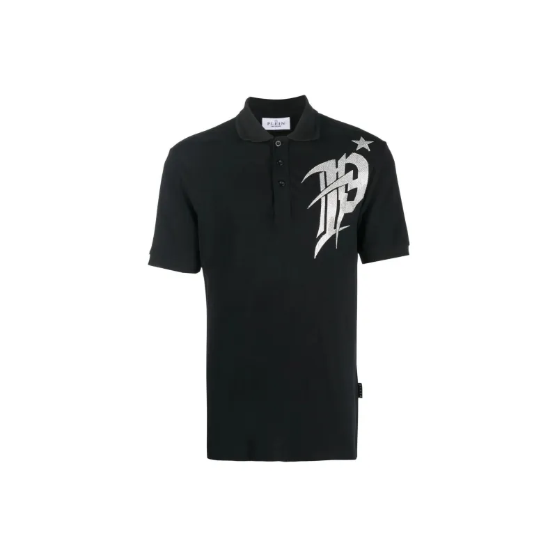 PHILIPP PLEIN Logo print Polo Shirt-0