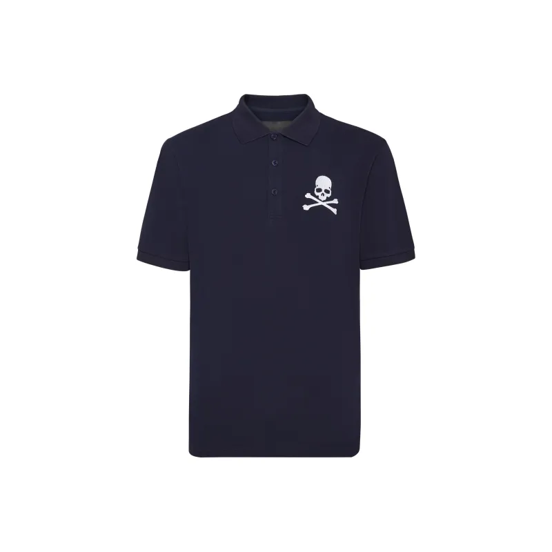 PHILIPP PLEIN Skull & Bones Embroidered Cotton Polo Shirt-0