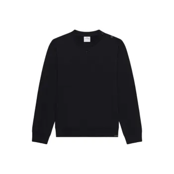 COURREGES Buttoned Jersey Sweatshirt