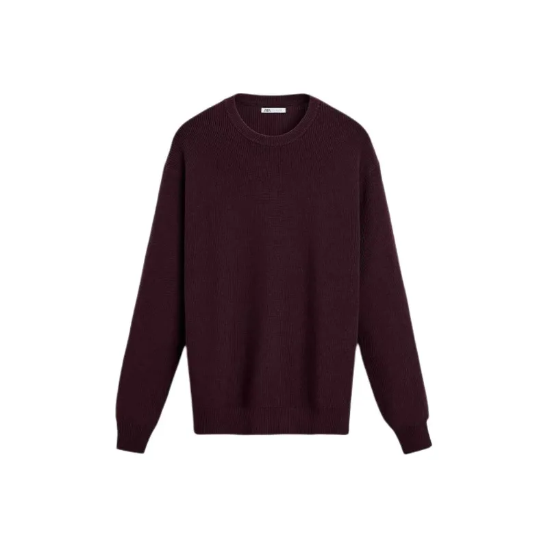ZARA Sweaters Men Dark Red Color-0