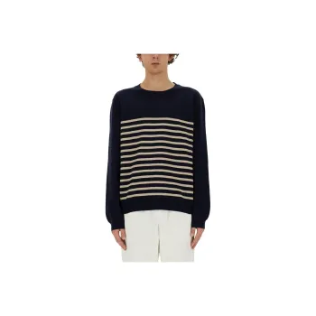 A.P.C Mattew Striped Crewneck Knitted Jumper