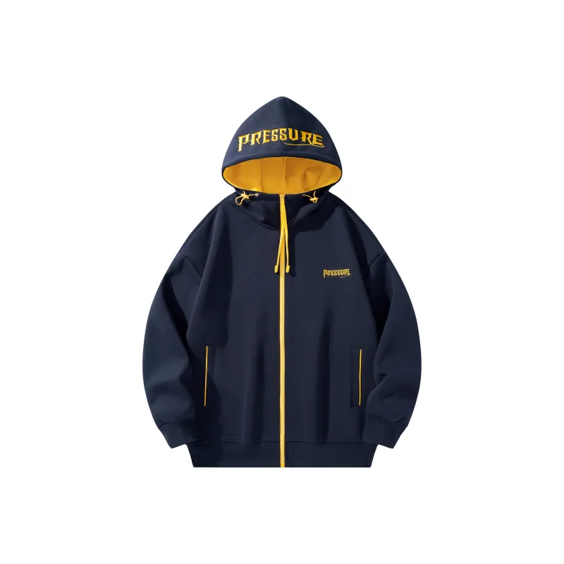 PRESSURE Sweatshirt Unisex Navy Blue & Yellow-0