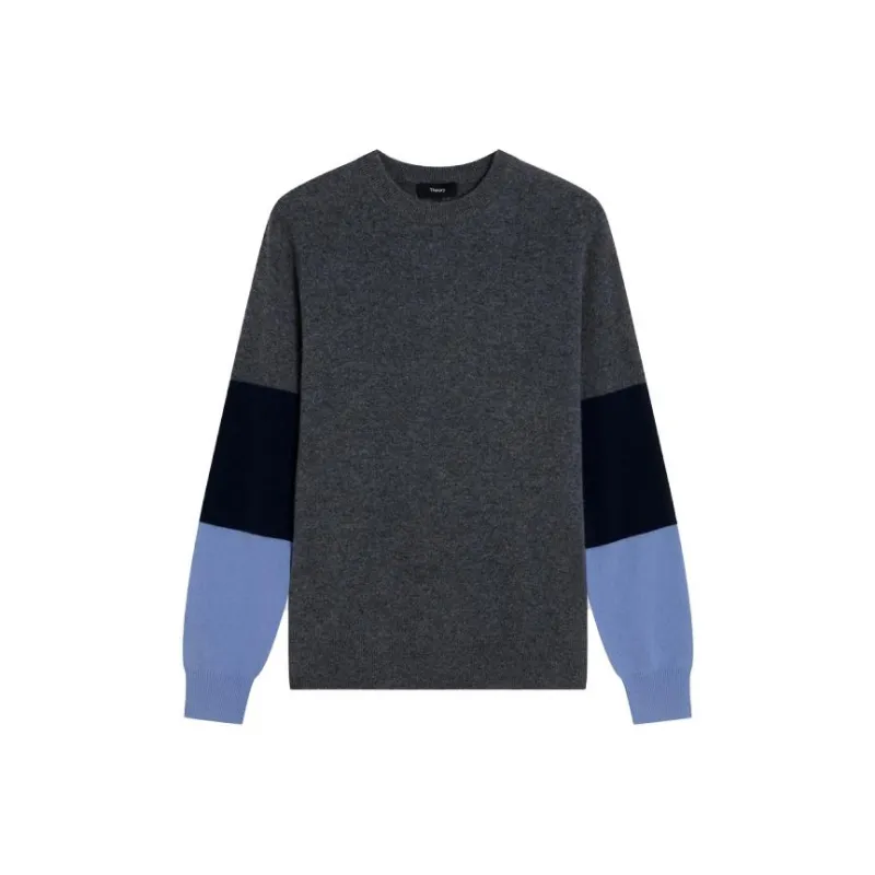 THEORY Sweater Men's Graphite Gray Mixed Color-0