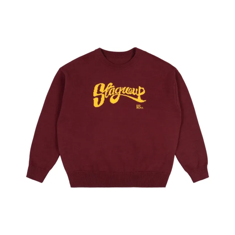 STAHOOD Crew Neck Knitted Fabric Sweater Unisex-4