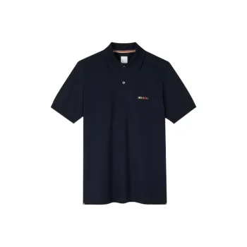 Paul Smith Stripe Trim Embroidered Polo Shirt