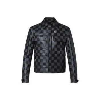 LOUIS VUITTON Damier Leather Jacket