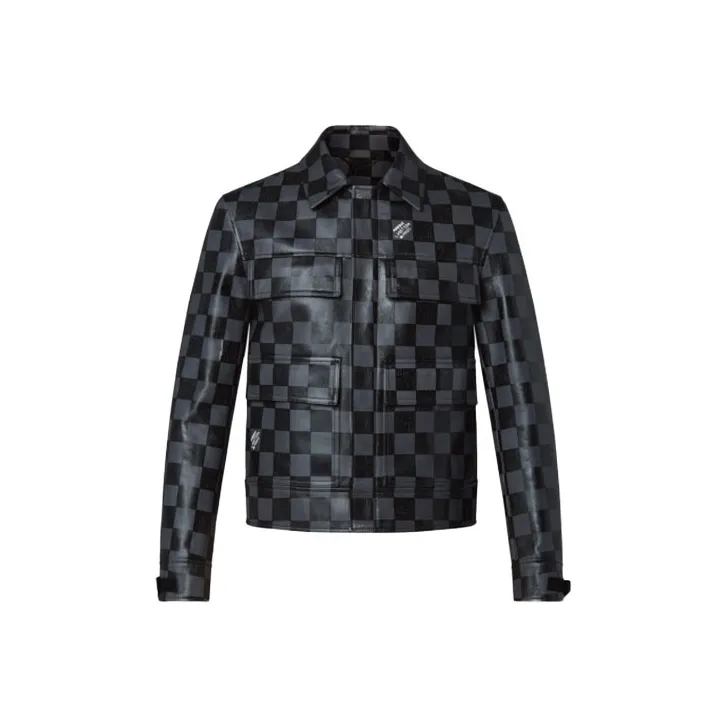 LOUIS VUITTON Damier Leather Jacket-0