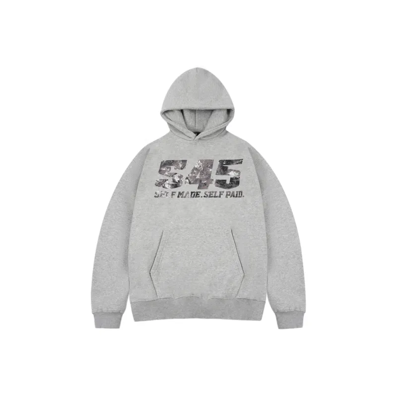 S45 Sweatshirt Unisex Black Gray Two Tone-4