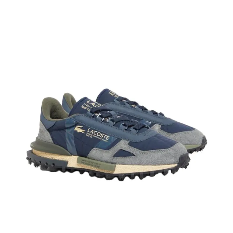 LACOSTE Anti Slip Wear Resistant Low Top Casual Shoes Men's Blue-2
