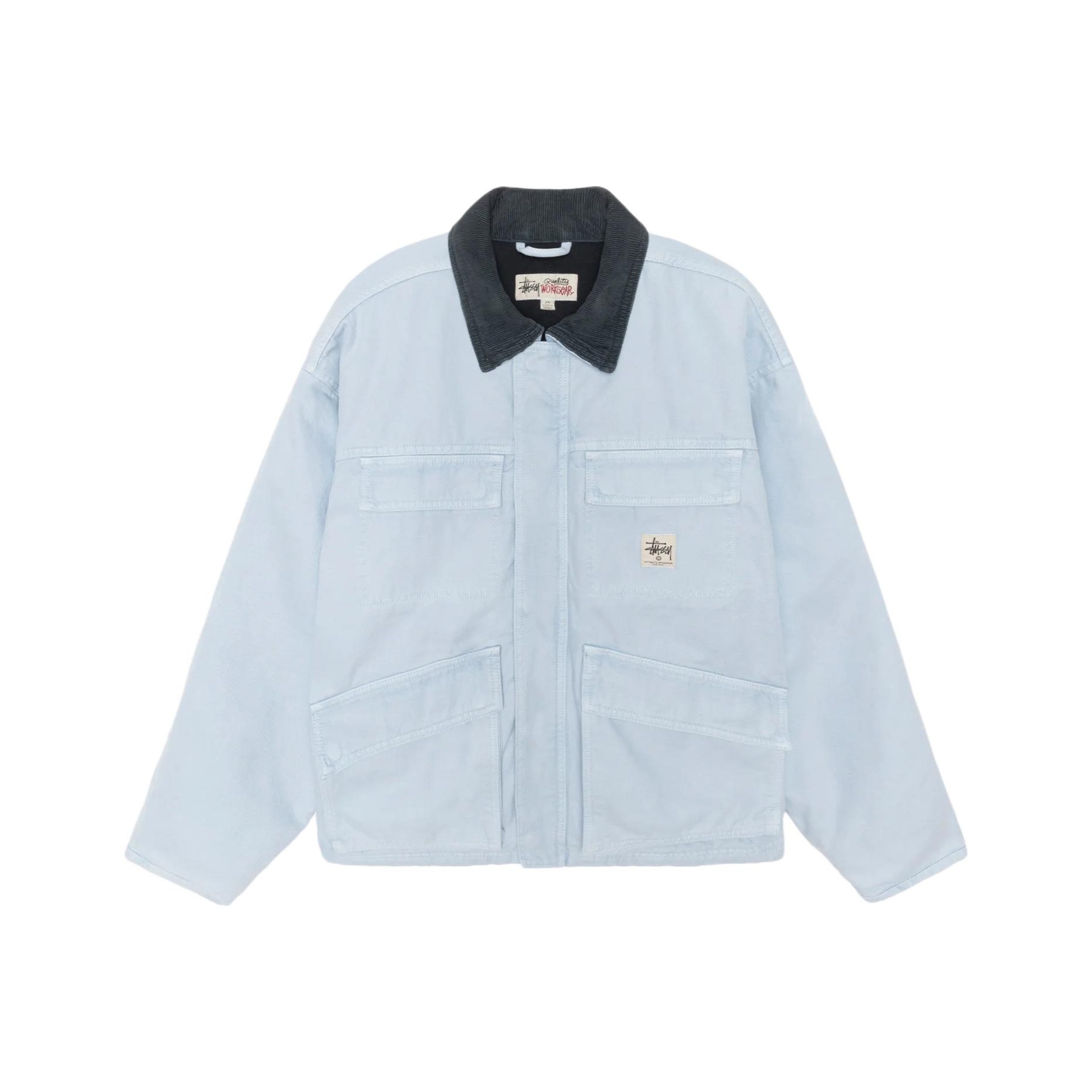 Stussy Washed Canvas Shop Jacket White L - POIZON