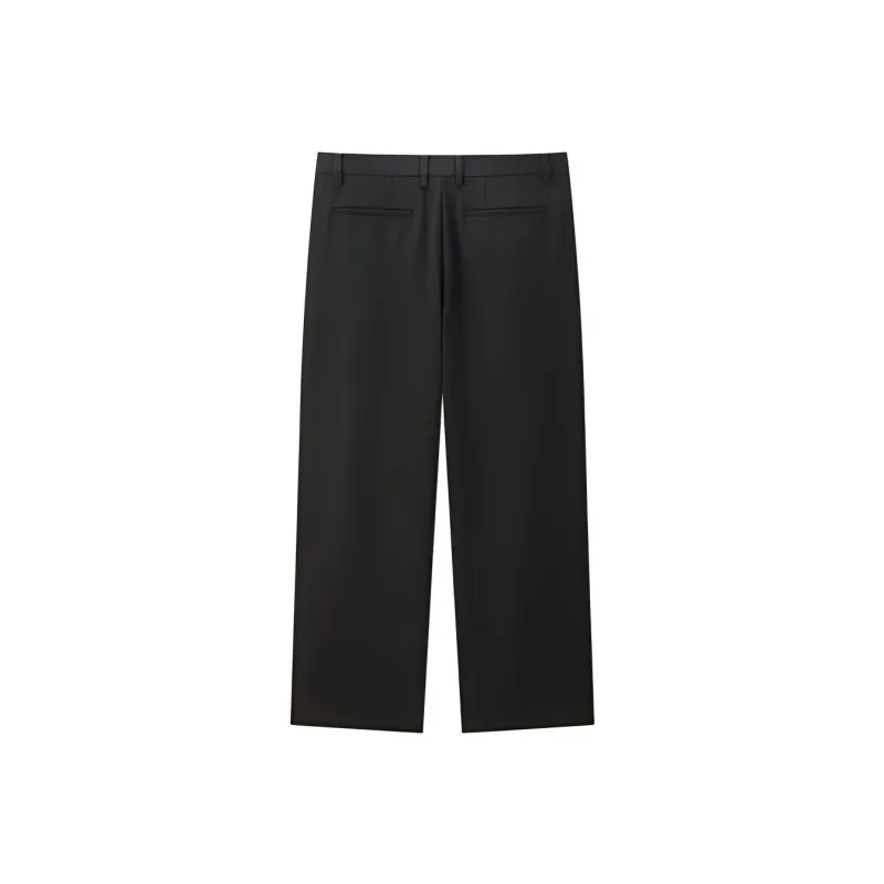 PEACEBIRD MEN Casual Pants Unisex Black-1