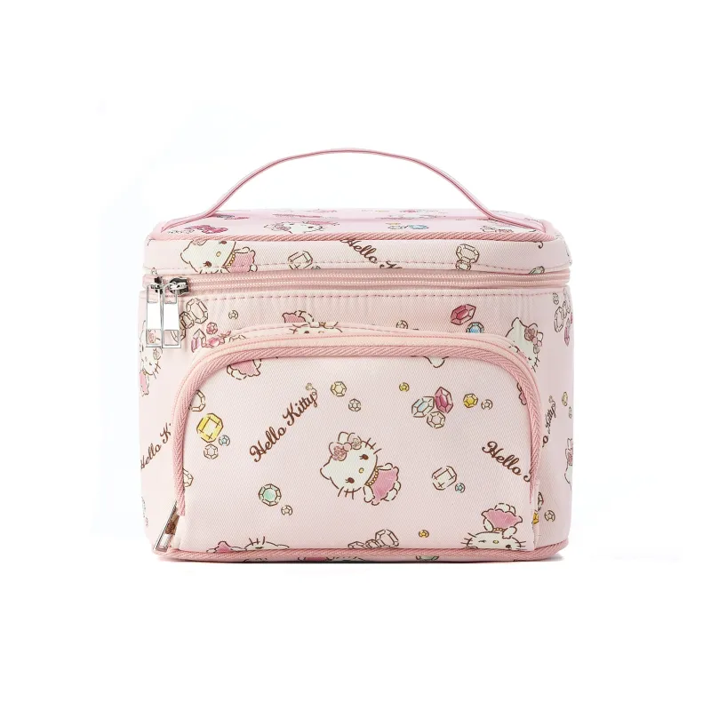 Sanrio Hello Kitty Canvas Makeup Bag Women's Pink-0
